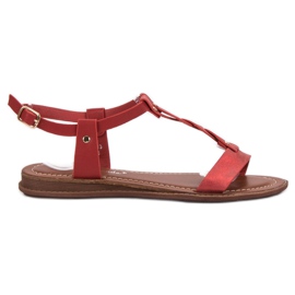 Super Mode Sandalias planas rojo