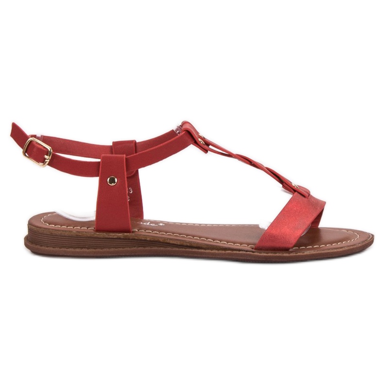 Super Mode Sandalias planas rojo