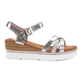 Seastar Sandalias de moda con circonita cúbica gris