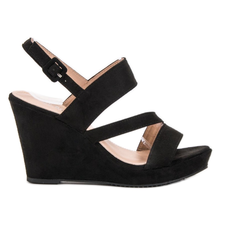 SHELOVET Sandalias de cuña negro