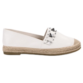 Janessa Alpargatas con tachuelas blanco