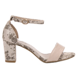 Goodin Sandalias de tacón con estilo marrón