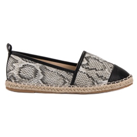 Vices Alpargatas Vinceza con estampado de serpiente negro gris multicolor
