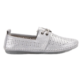 Zapatillas VINCEZA de piel gris