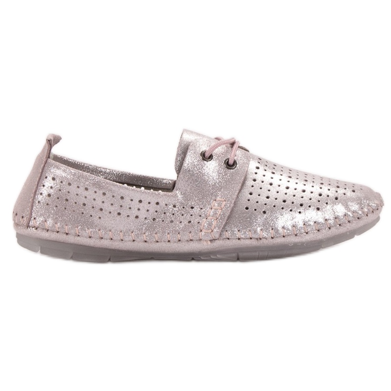 Zapatillas VINCEZA de piel rosado