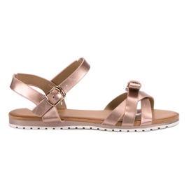 Groto Gogo Sandalias de oro rosa rosado
