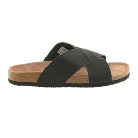 Pantuflas negras Big Star 174603 perfiladas para hombre negro