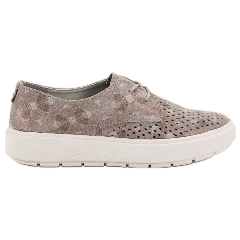 Goodin Zapatos de cuero ligero marrón