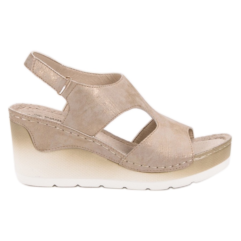 Goodin Sandalias de cuña cómodas amarillo Goodin Sandalias de cuña cómodas amarillo