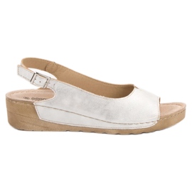 Goodin Sandalias con purpurina gris