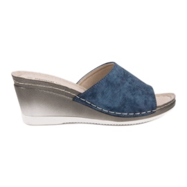 Goodin Sandalias de cuña azul