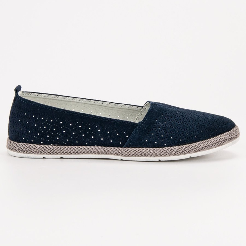 Goodin Slipony de cuero azul marino