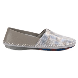 Goodin Zapatos sin cordones de cuero gris