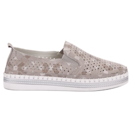 Goodin Zapatillas de cuero beige