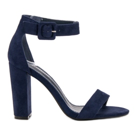 Goodin Sandalias en una barra azul Goodin Sandalias en una barra azul