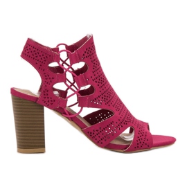 Goodin Sandalias fucsia de moda rosa