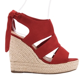 Cm Paris Sandalias de cuña rojas rojo