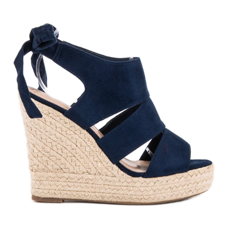 Cm Paris Sandalias azul marino en una cuña