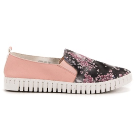 Vices Slipons con patrón multicolor rosado