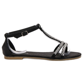 L. Lux. Shoes Sandalias planas negro