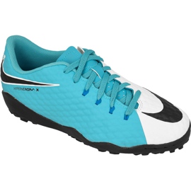 Botas de fútbol Nike HypervenomX Phelon Iii Tf Jr 852598-104 multicolor azul