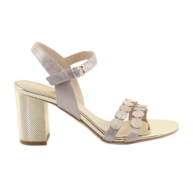 Sandalias de mujer rosa plateado Gamis 3658 gris amarillo rosado
