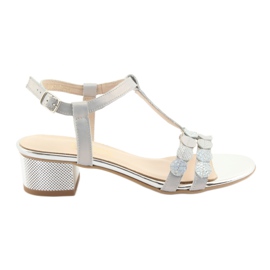 Sandalias mujer rayas Gamis 3661 gris perla