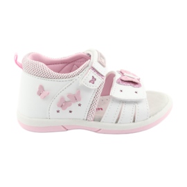 American Club Sandalias de niña American DR19 white butterfly blanco rosado
