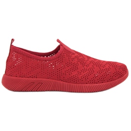 SHELOVET Calzado textil sin cordones rojo