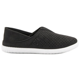 Super Mode Zapatillas cómodas sin cordones negro