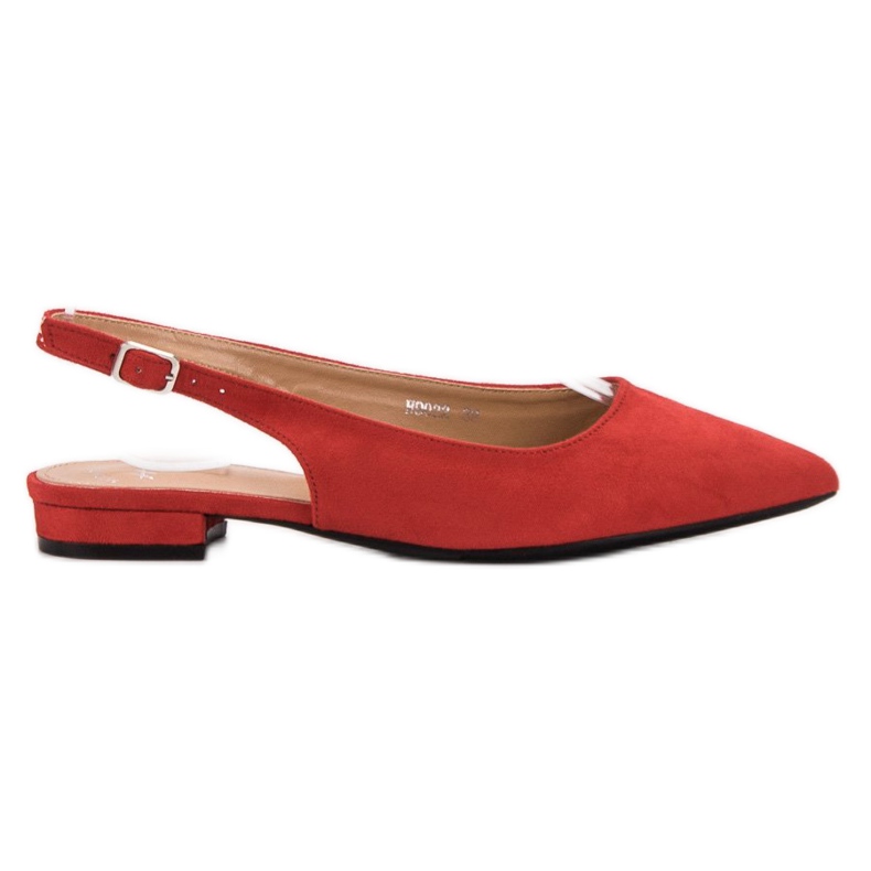 SHELOVET Bailarinas de gamuza de moda rojo