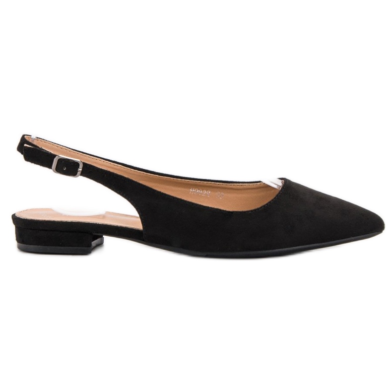 SHELOVET Bailarinas de gamuza de moda negro