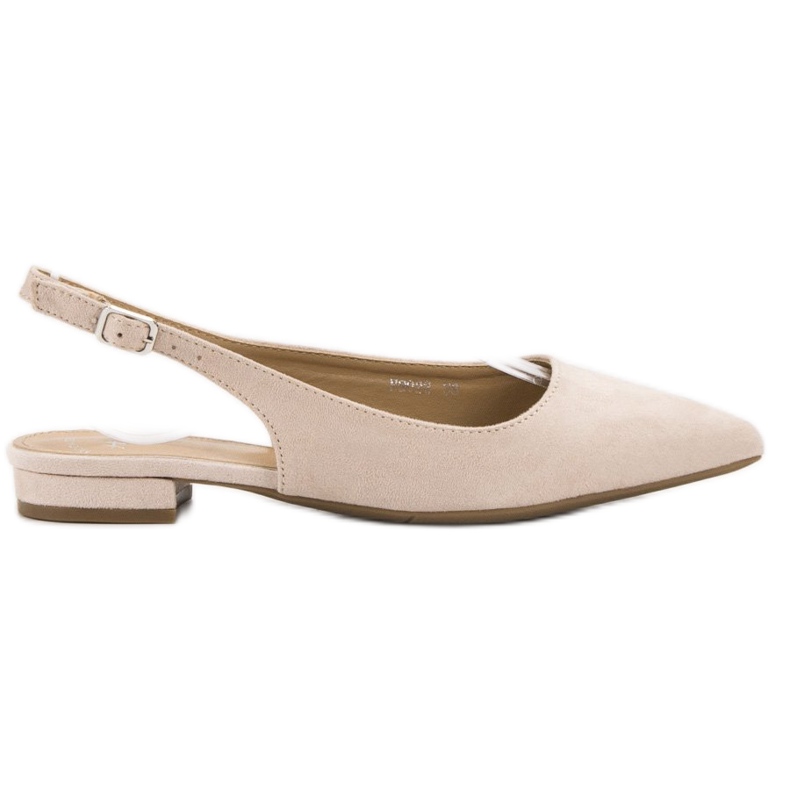 SHELOVET Bailarinas de gamuza de moda marrón