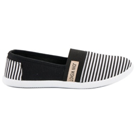SHELOVET Slipons a rayas negro