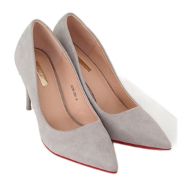 Zapatos de salón en gris E22369 Pin gris