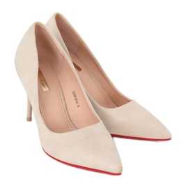 Zapatos de salón en beige E22369 Alfiler beige