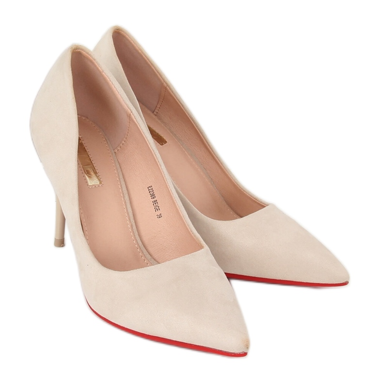Zapatos de salón en beige E22369 Alfiler beige