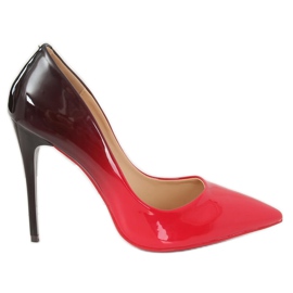 Zapatos de salón con alfiler ombre GH11302 Rojo negro Zapatos de salón con alfiler ombre GH11302 Rojo negro
