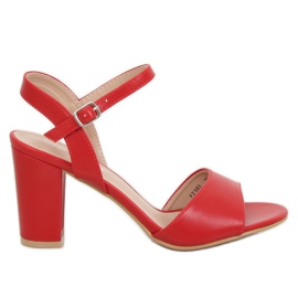 Sandalias de tacón rojas FZ583 Red rojo