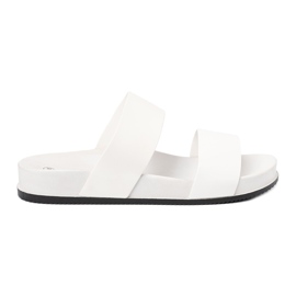 SHELOVET Cómodas pantuflas blancas blanco
