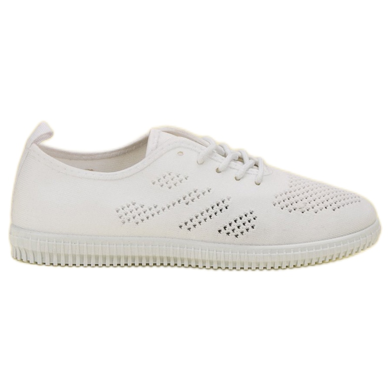 SHELOVET Calzado textil con cordones blanco