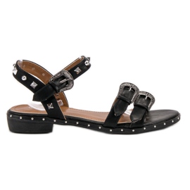Small Swan Sandalias negras con tachuelas negro