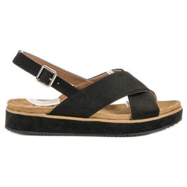 Goodin Sandalias de ante negro Goodin Sandalias de ante negro