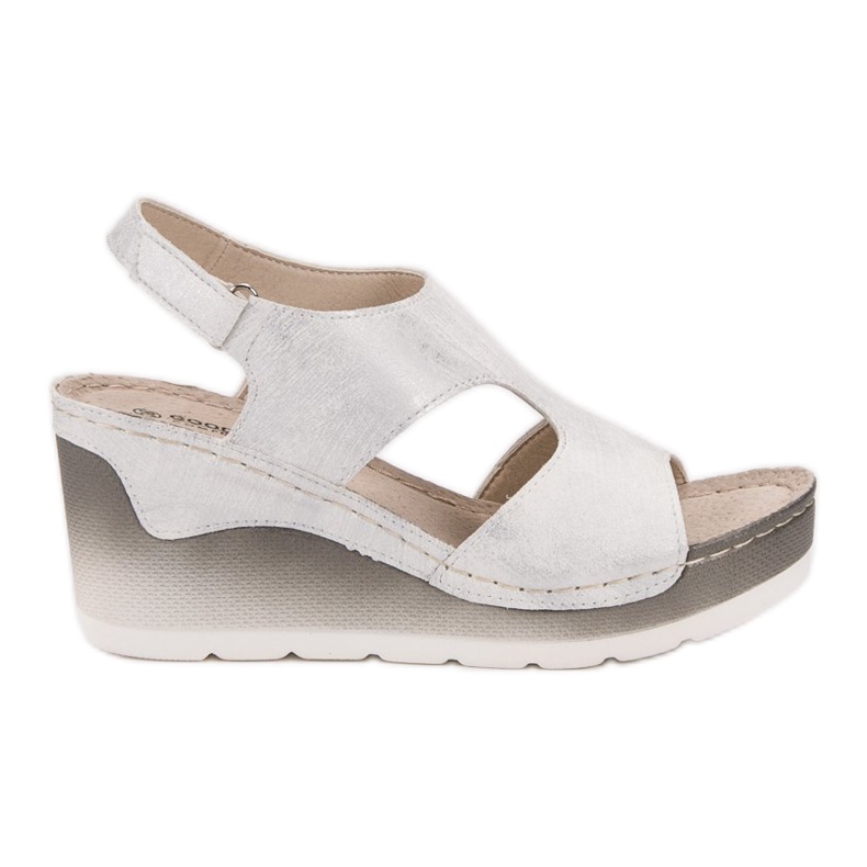 Goodin Sandalias de cuña cómodas blanco