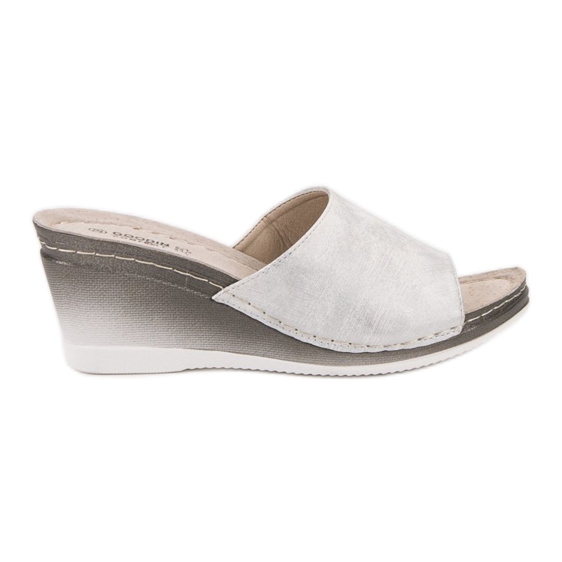 Goodin Sandalias de cuña blanco