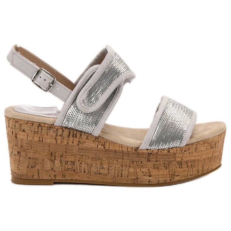 Kylie Sandalias con velcro gris Kylie Sandalias con velcro gris