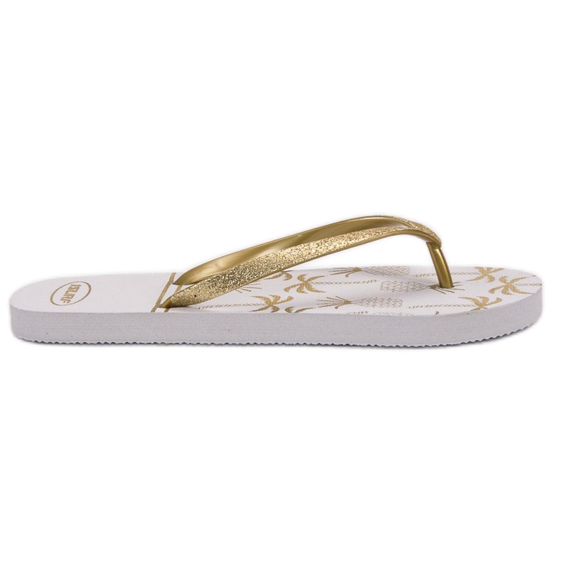 SHELOVET Chanclas ligeras blanco amarillo