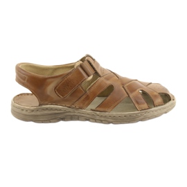 Naszbut 052 sandalias de hombre beige con velcro