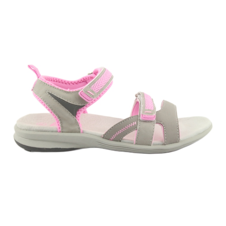 American Club HL12 sandalias de niña gris rosado