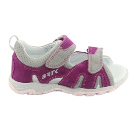 Sandalias Velcro Bartek 16187 rosa/gris
